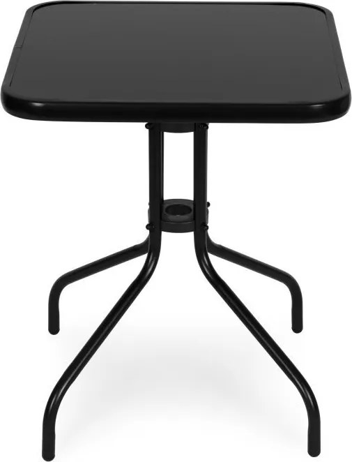 Stolik ogrodowy, balkonowy 60x60 cm Torello 073-1, czarny, kwadratowy