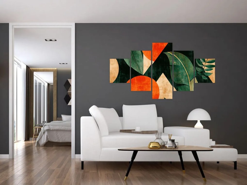 Obraz - Geometryczne motywy naturalne II. (125x70 cm)