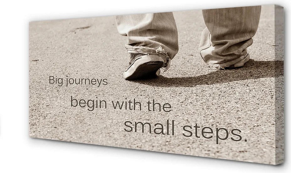 Zdjęcie na płótnie Napis na Betonowej Drodze