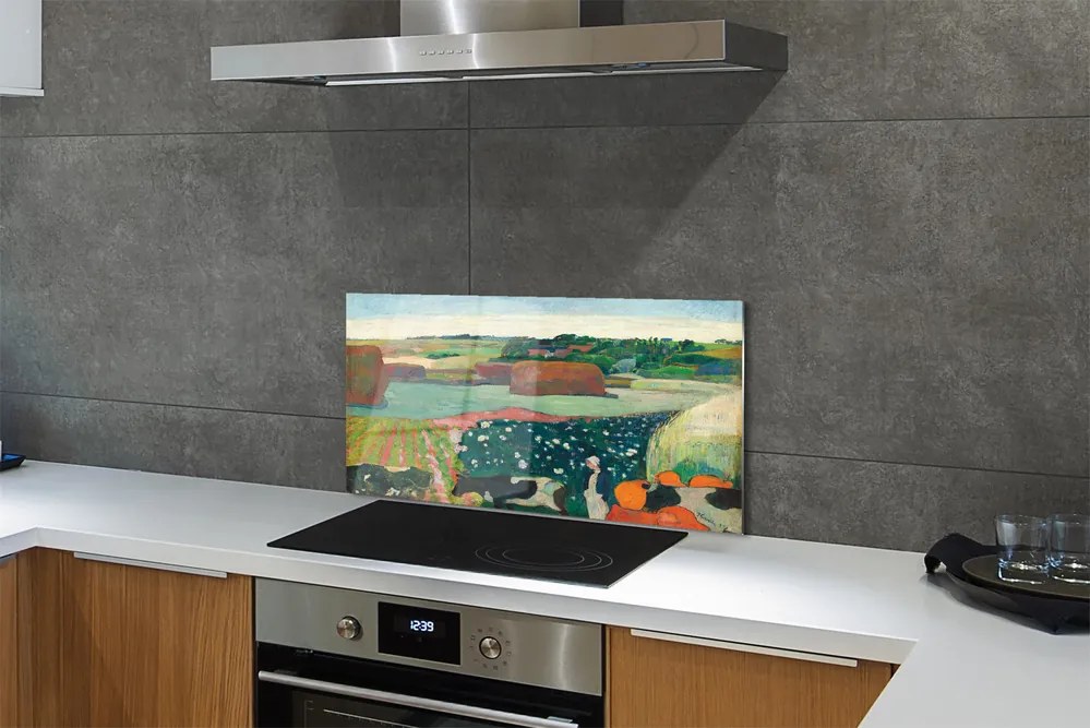 Panel nad Blat Kuchenny Stogi Siana w Bretanii - Gauguin