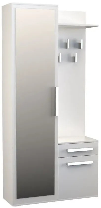 Biała Garderoba Z Lustrem F0-F50