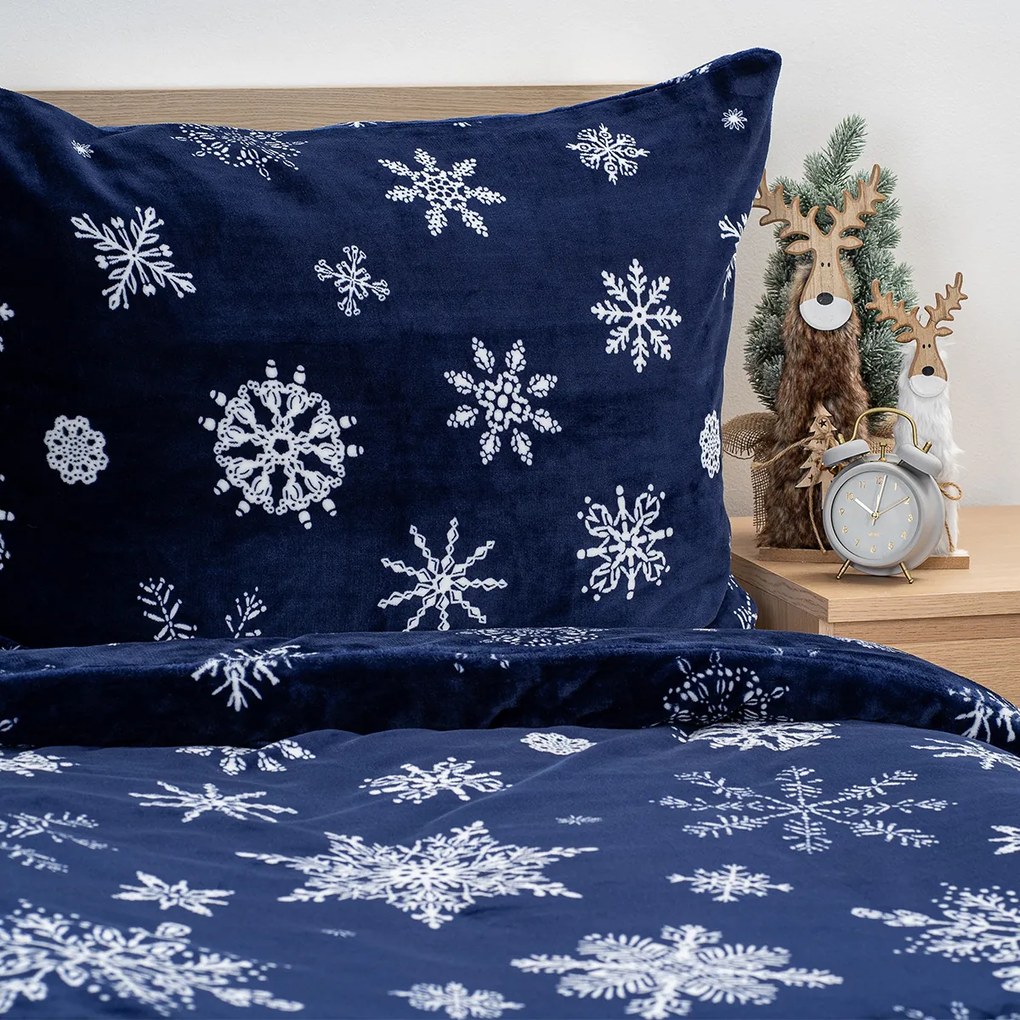 4Home Pościel mikroflanela Midnight Snowfall, 140 x 200 cm, 70 x 90 cm