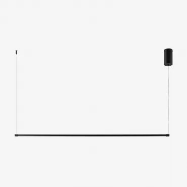 Lampa Sufitowa Wisząca Liniowa Led 120 Cm Z Metalu Bergene Czarna - Sklum