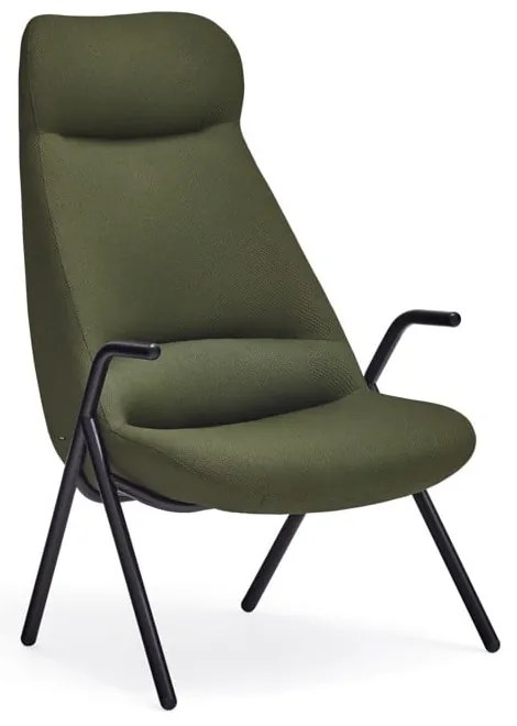 Zielony fotel Teulat Dins, wys. 114 cm