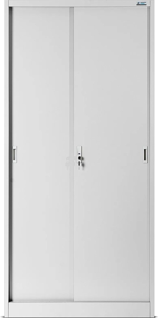 Przesuwna szafa biurowa Kuba 90x40x185 cm szara