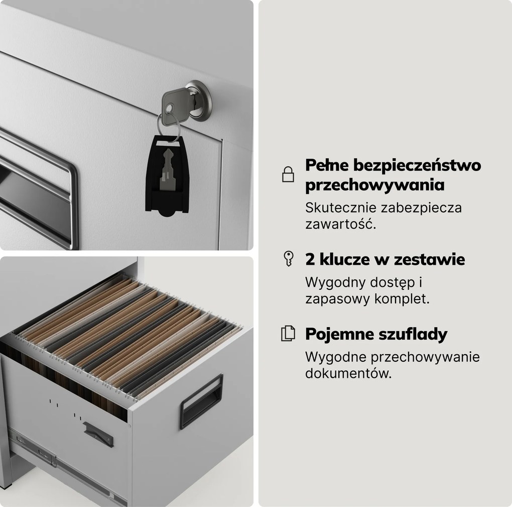 Szafa kartotekowa metalowa z 5 szufladami szara, 460x1625.5x600 mm: SARA V5