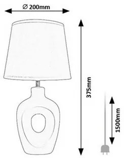 Rabalux 74080 lampa stołowa Madelor, brązowy