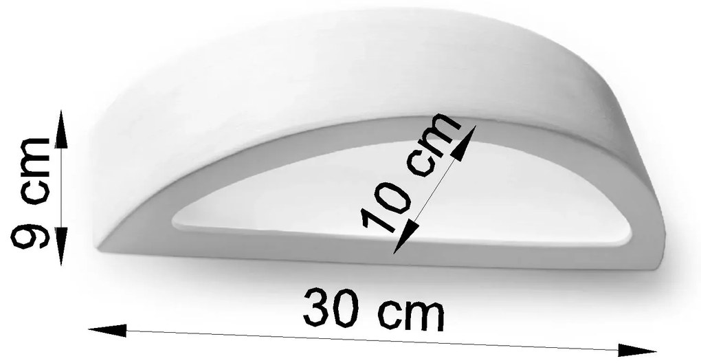 Kinkiet Ceramiczny ATENA 30 biały SOLLUX  LIGHTING