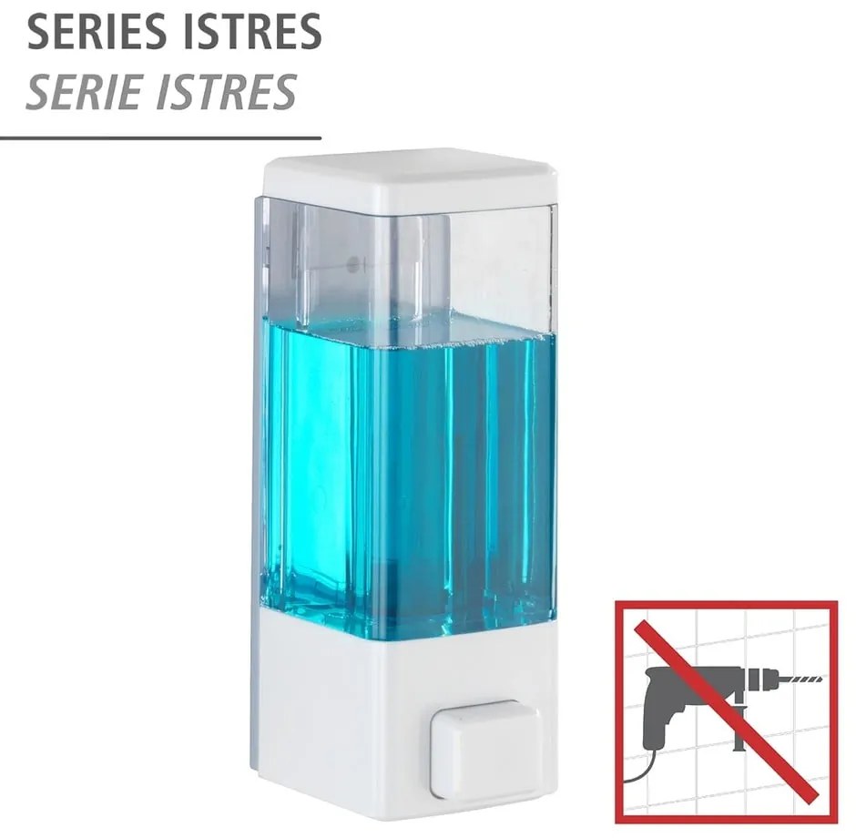 Biały ścienny plastikowy dozownik do mydła 320 ml Istres – Wenko