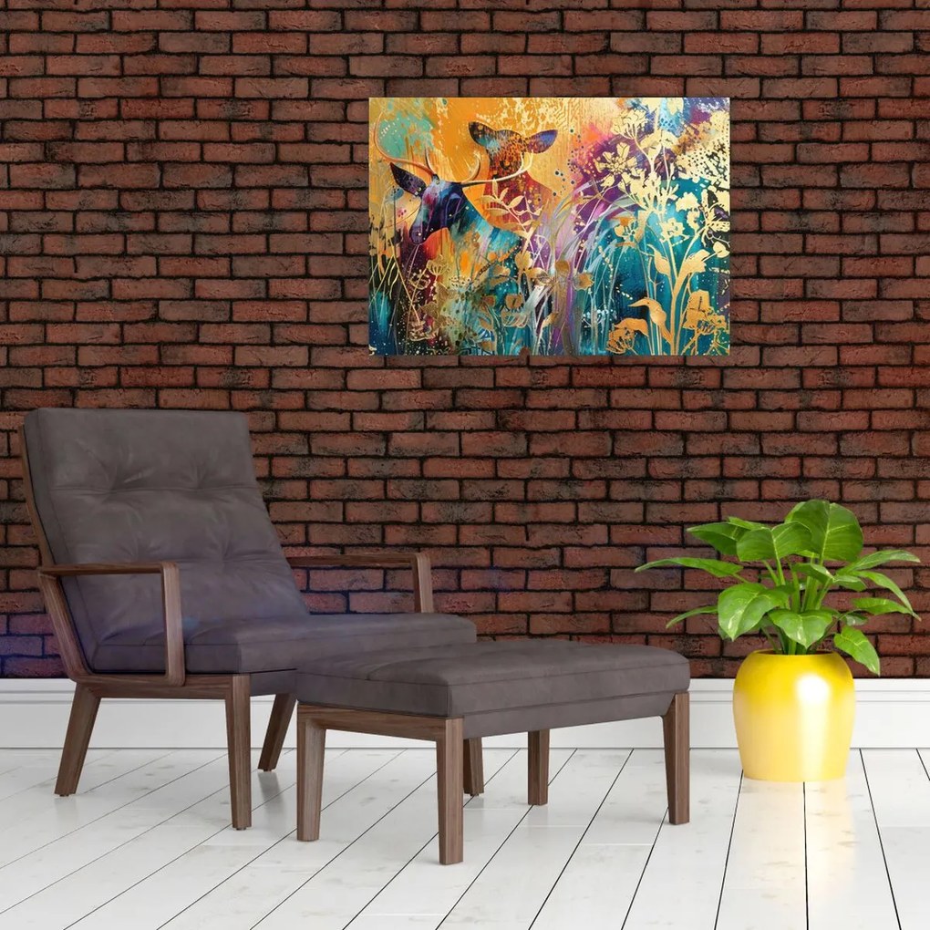 Obraz na szkle - Abstrakcyjny obraz natury (70x50 cm)