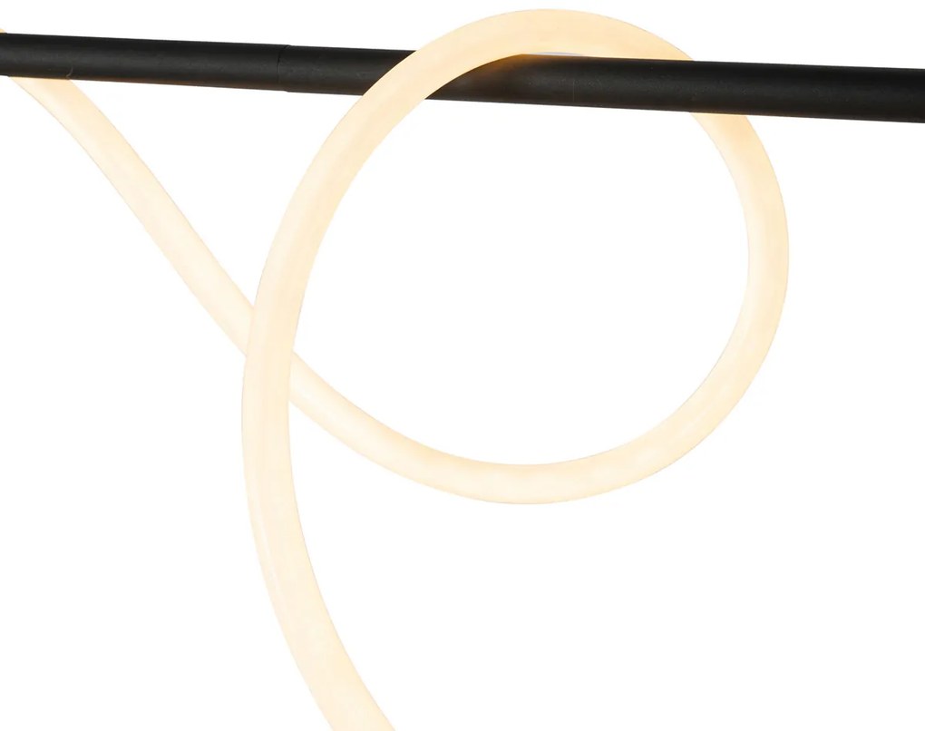 Designerska lampa wisząca czarna w komplecie z LED 3-stopniowy ściemniacz - DanishaDesignerski Oswietlenie wewnetrzne