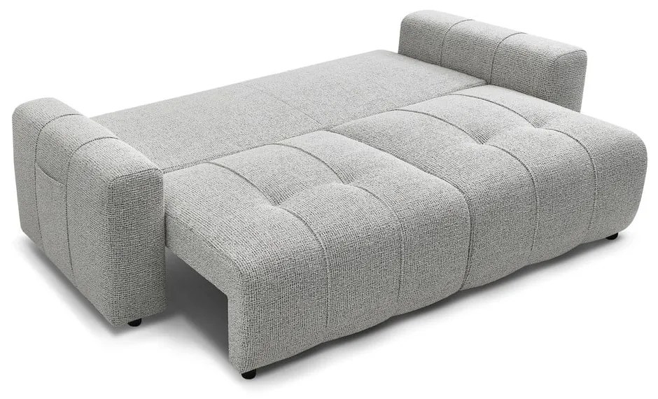 Jasnoszara rozkładana/ze schowkiem sofa 248 cm Arsene – Bobochic Paris