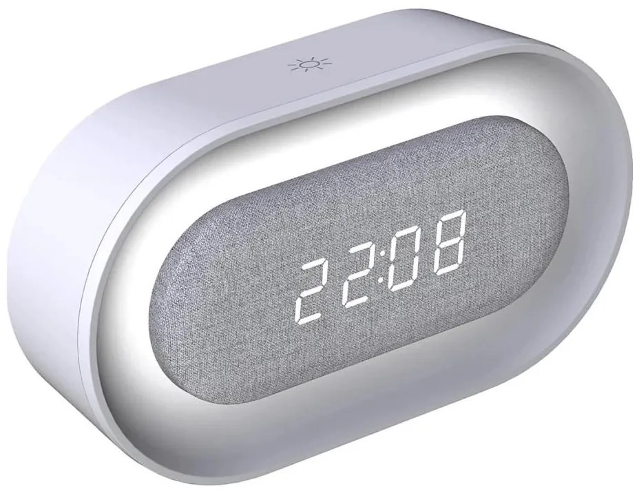 Lampka nocna LED z budzikiem KAJA LED/1,3W/5V 3000K, ściemnialna