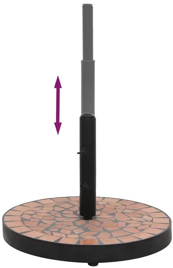 Ceramiczna podstawa pod parasola ogrodowy terakota Z5-N52