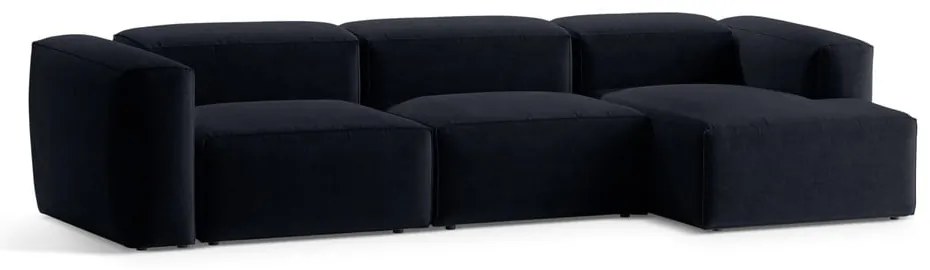 Ciemnoniebieski narożnik (prawostronny/z szezlongiem) Bergano – Cosmopolitan Design