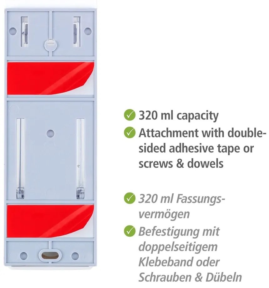 Biały ścienny plastikowy dozownik do mydła 320 ml Istres – Wenko