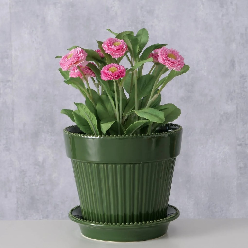 Doniczka ceramiczna z podstawką JUNIPER, 15 cm