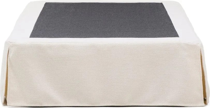 Białe tapicerowane łóżko jednoosobowe bez zagłówka 90x200 cm Jaira – Kave Home