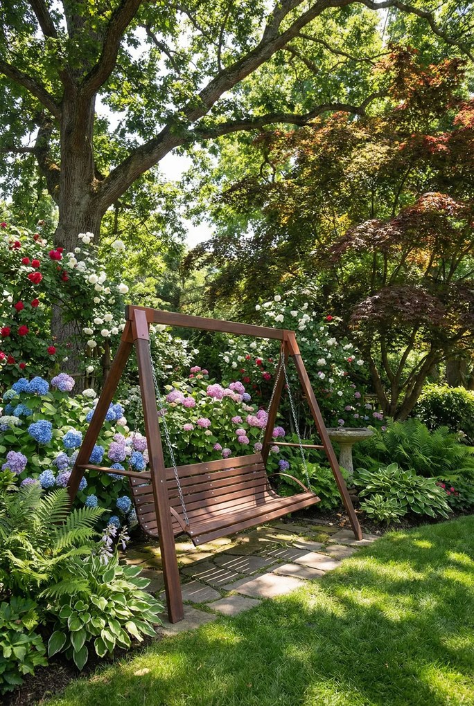 Ogrodowa huśtawka drewniana L1-N64