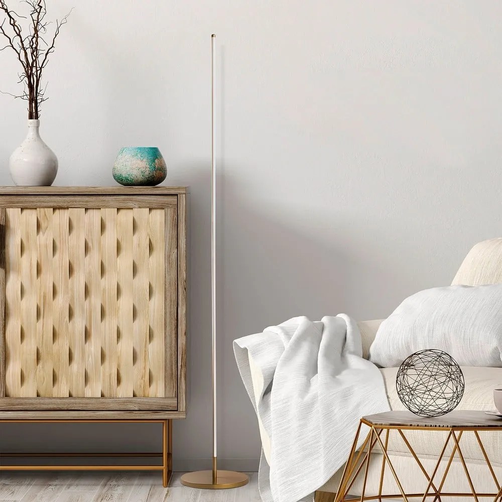 Lampa stojąca LED w kolorze złota (wysokość 153 cm) Sword – Opviq lights