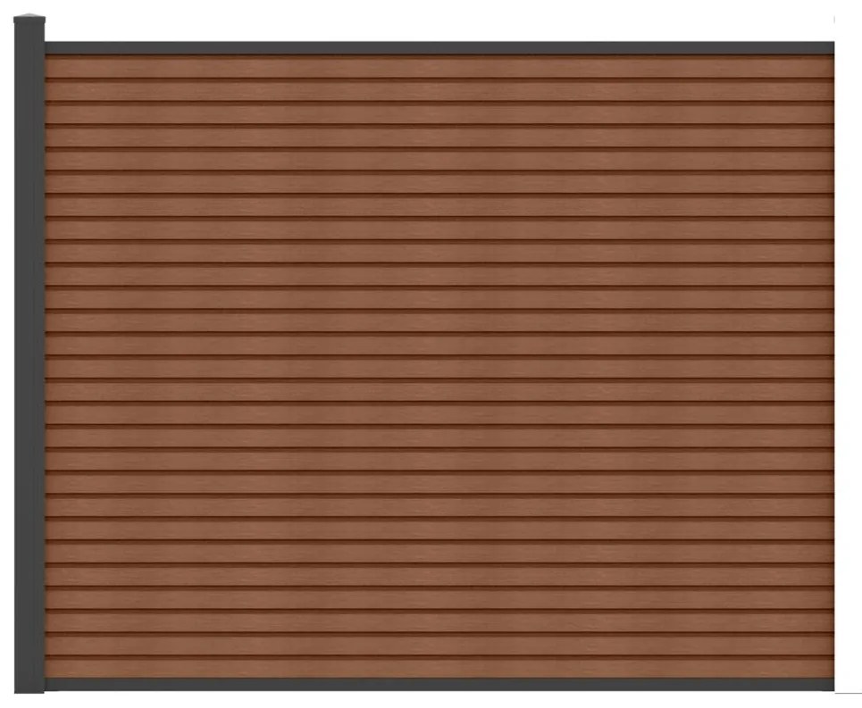 Ogrodzenie naziemne imitacja drewna wys. 148 cm - Zestaw 9 listew z kompozytu koekstrudowanego + 1 antracytowy słupek - PALIZO