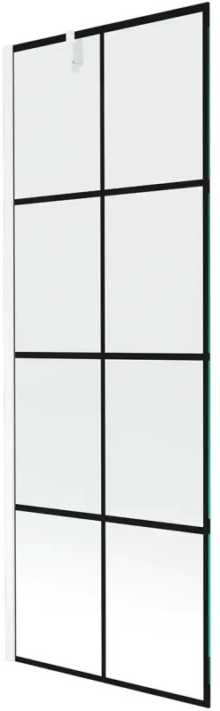 Mexen Next parawan nawannowy 1-skrzydłowy 70 x 150 cm, czarny wzór, biały - 895-070-000-00-77-20