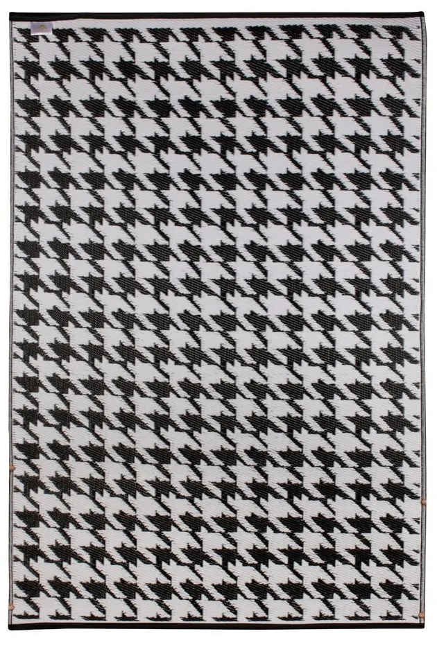 Czarno-biały dywan zewnętrzny Green Decore Houndstooth, 150x240 cm