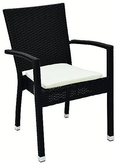 Zestaw rattanowy ogrodowy GINA 1+2 (czarny)