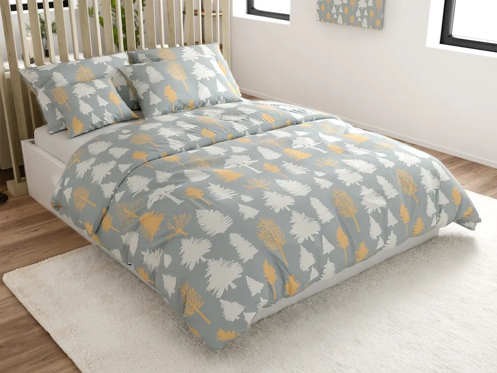 PrzytulneMieszkanie.pl PrzytulneMieszkanie.pl Bawełniana pościel HOLLY REST szara Rozmiar pościeli: 70 x 90 cm | 140 x 200 cm