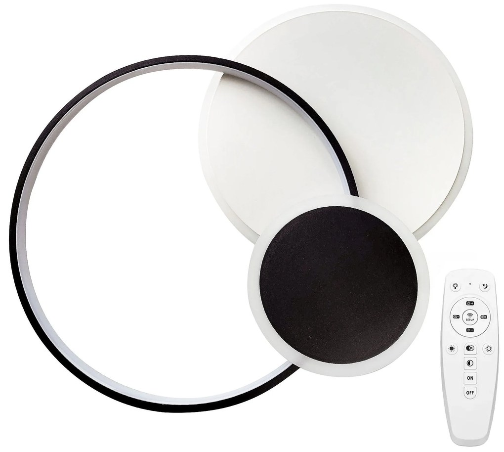 Lampa sufitowa APP1709-C plafon LED Czarny + pilot