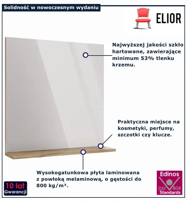 Wiszące lustro z pólką  B3-A98
