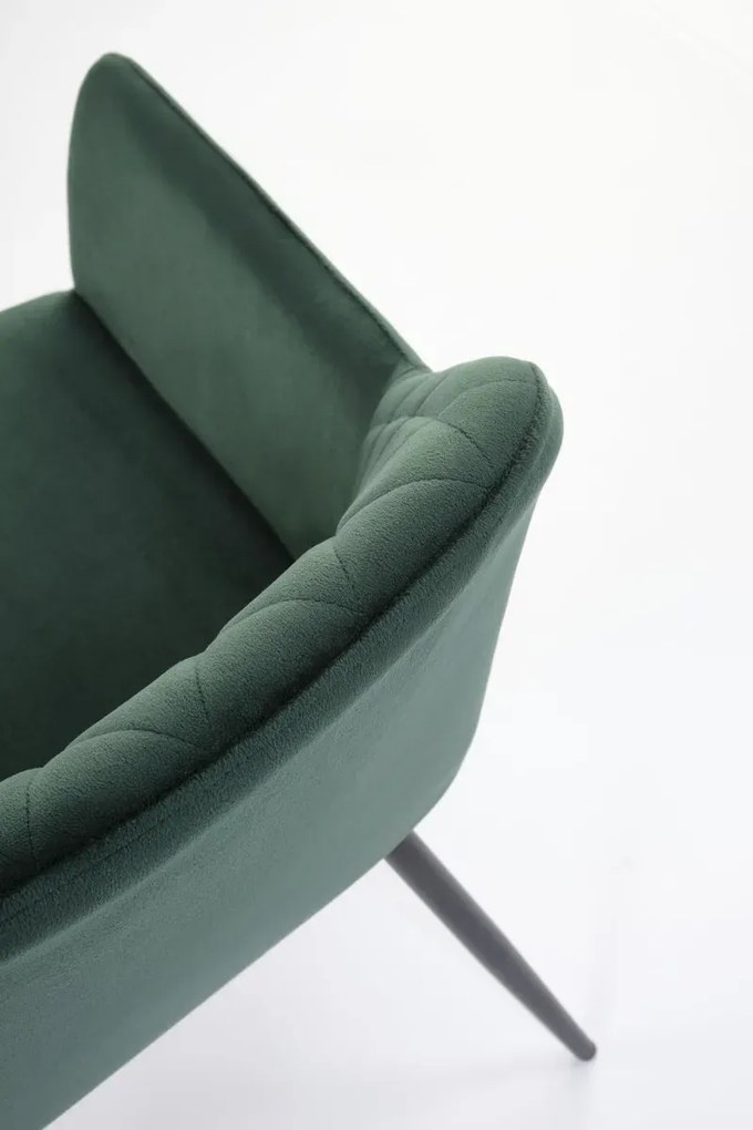 Krzesło tapicerowane K558 VELVET zielone HALMAR