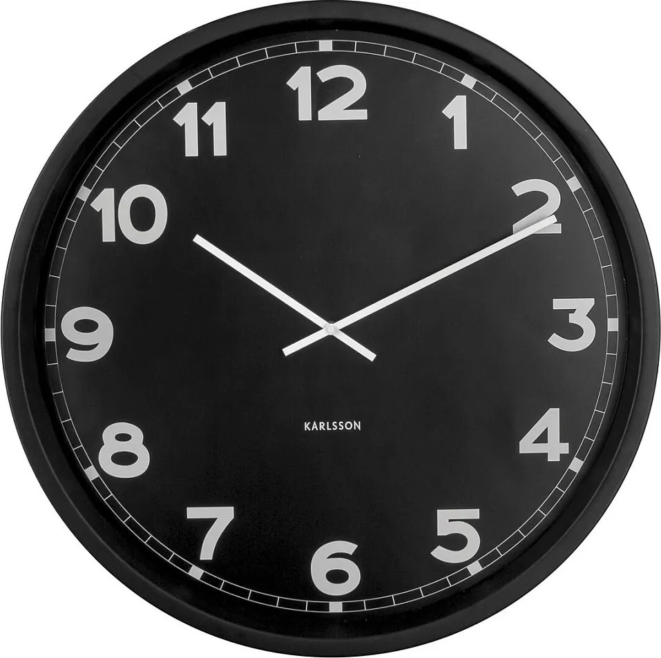 Zegar ścienny New Classic XL - Czarny - Ø80cm