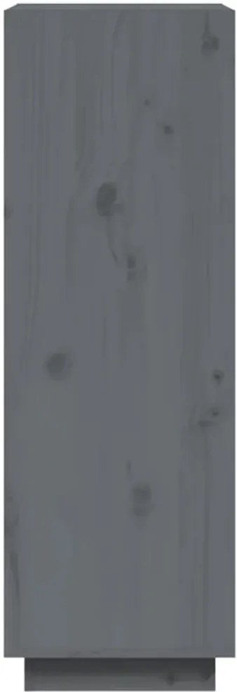 Szary drewniany niski regał na książki L2-F14