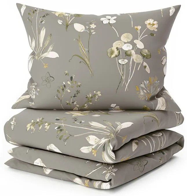 PrzytulneMieszkanie.pl PrzytulneMieszkanie.pl Pościel z mikrofibry MOLIRI w kolorze szarobrązowym Rozmiar pościeli: 70 x 90 cm | 140 x 200 cm