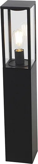 Lampa ogrodowa słupkowa czarna 80 cm z kołkiem gruntowym i przejściem kablowego - Charlois