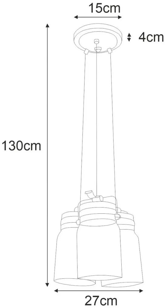 Regulowana lampa wisząca industrialna - A781-Hetira