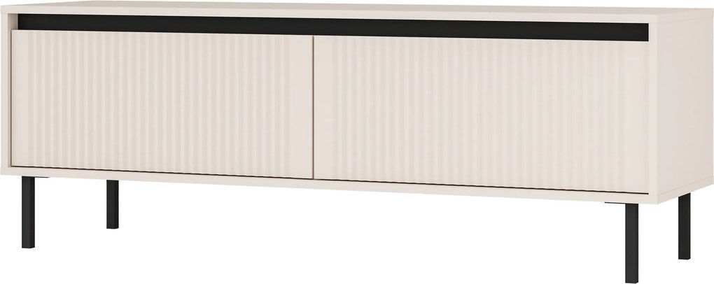 Szafka RTV OSTIA - Beżowy / 140,2 cm / 2 szuflady