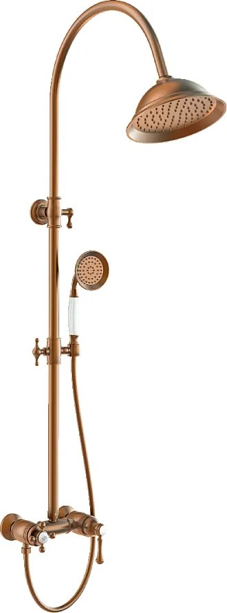 Leeds kolumna prysznicowa mechaniczna retro szczotkowanego miedzi - Essebagno