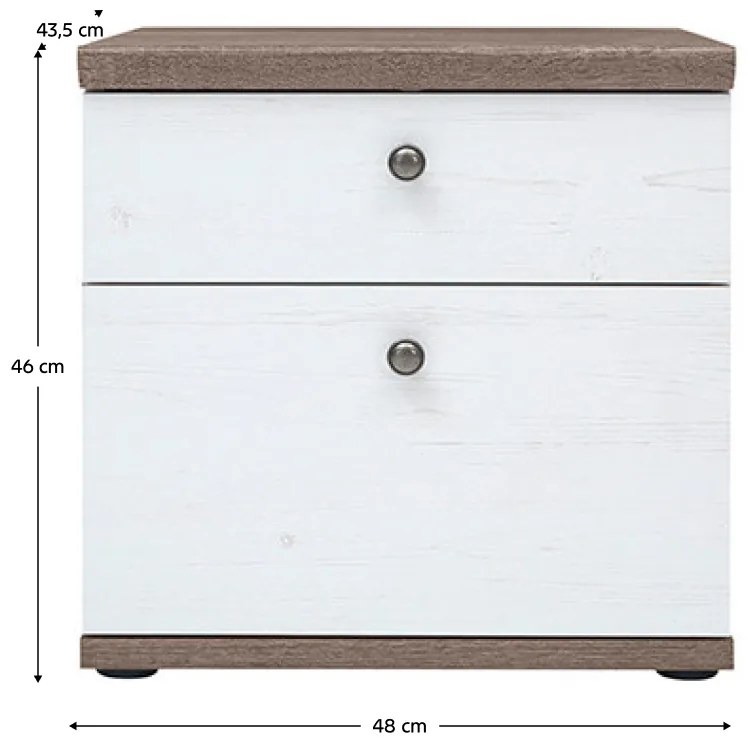 Szafka nocna TEINA, sosna canyon