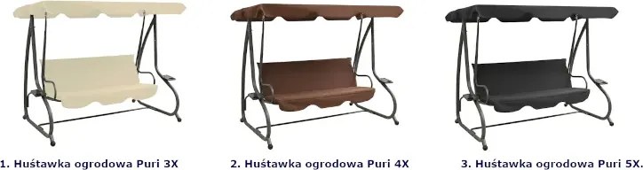 Huśtawka ogrodowa z baldachimem - Isamin 3X