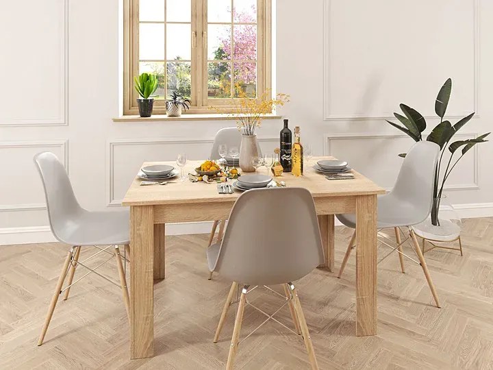 Biały minimalistyczny stół do jadalni - Nadeva 3X