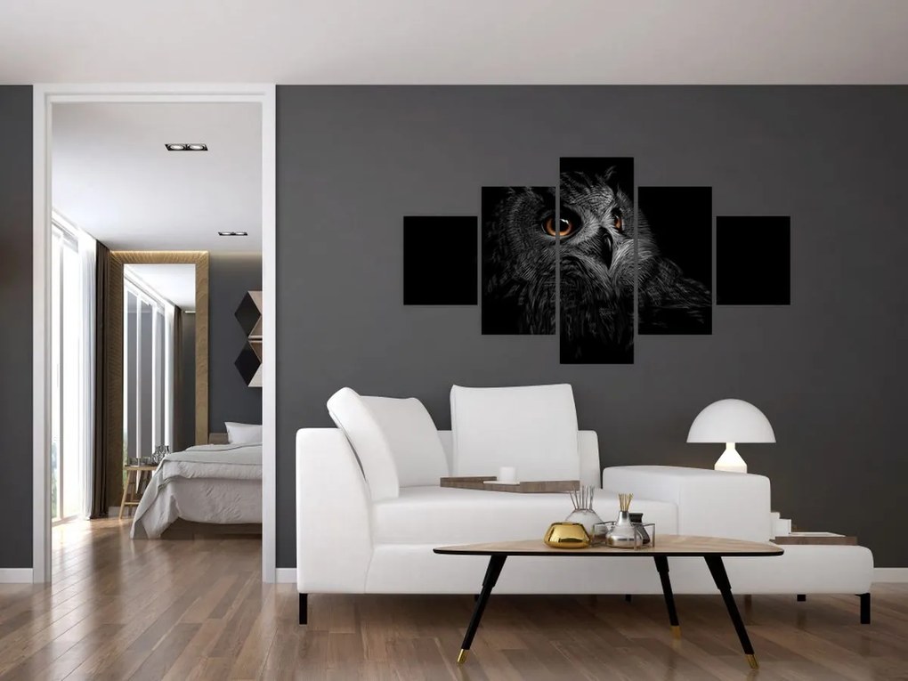 Obraz - Sowa, ilustracja (125x70 cm)