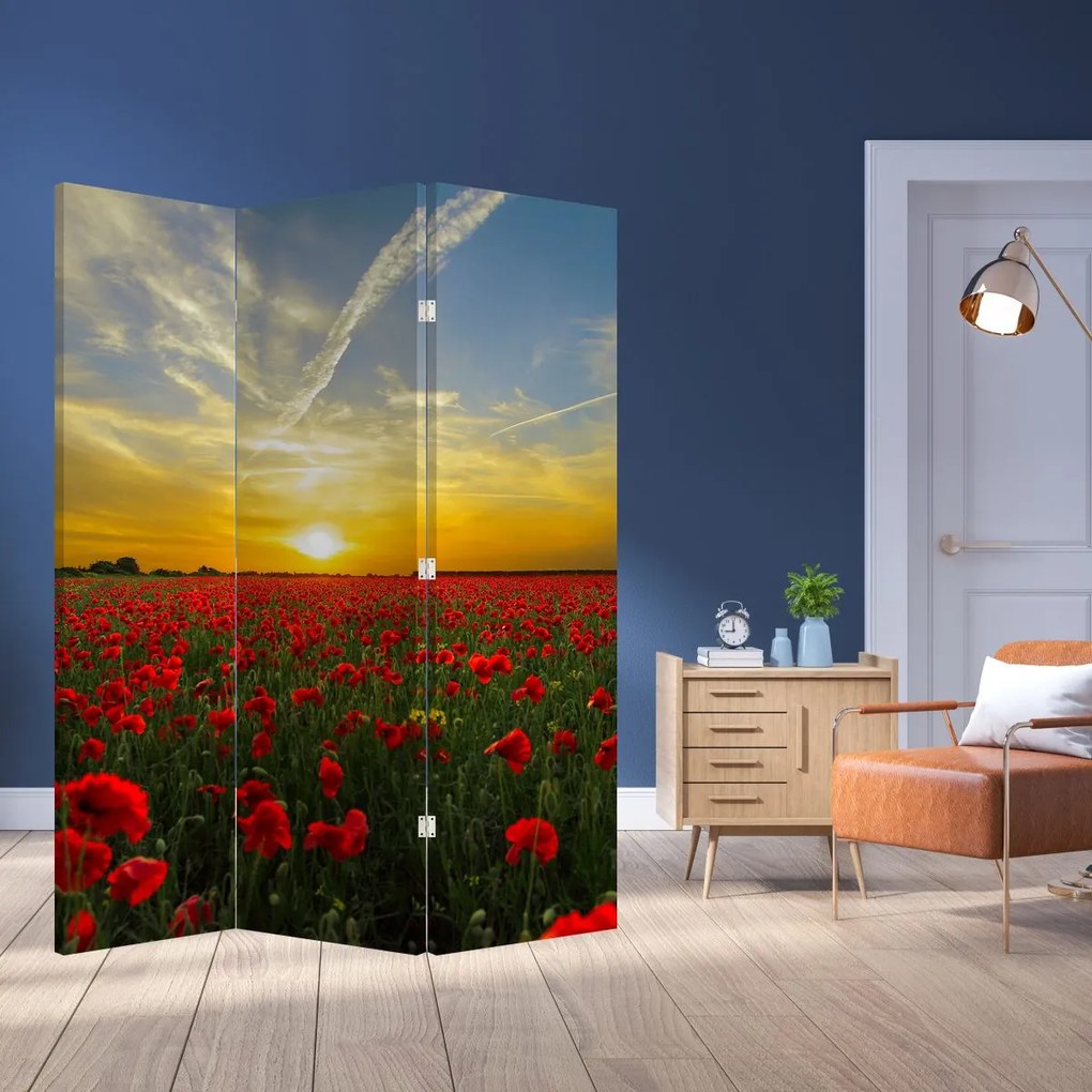 Parawan - Pole maków (126x170 cm)