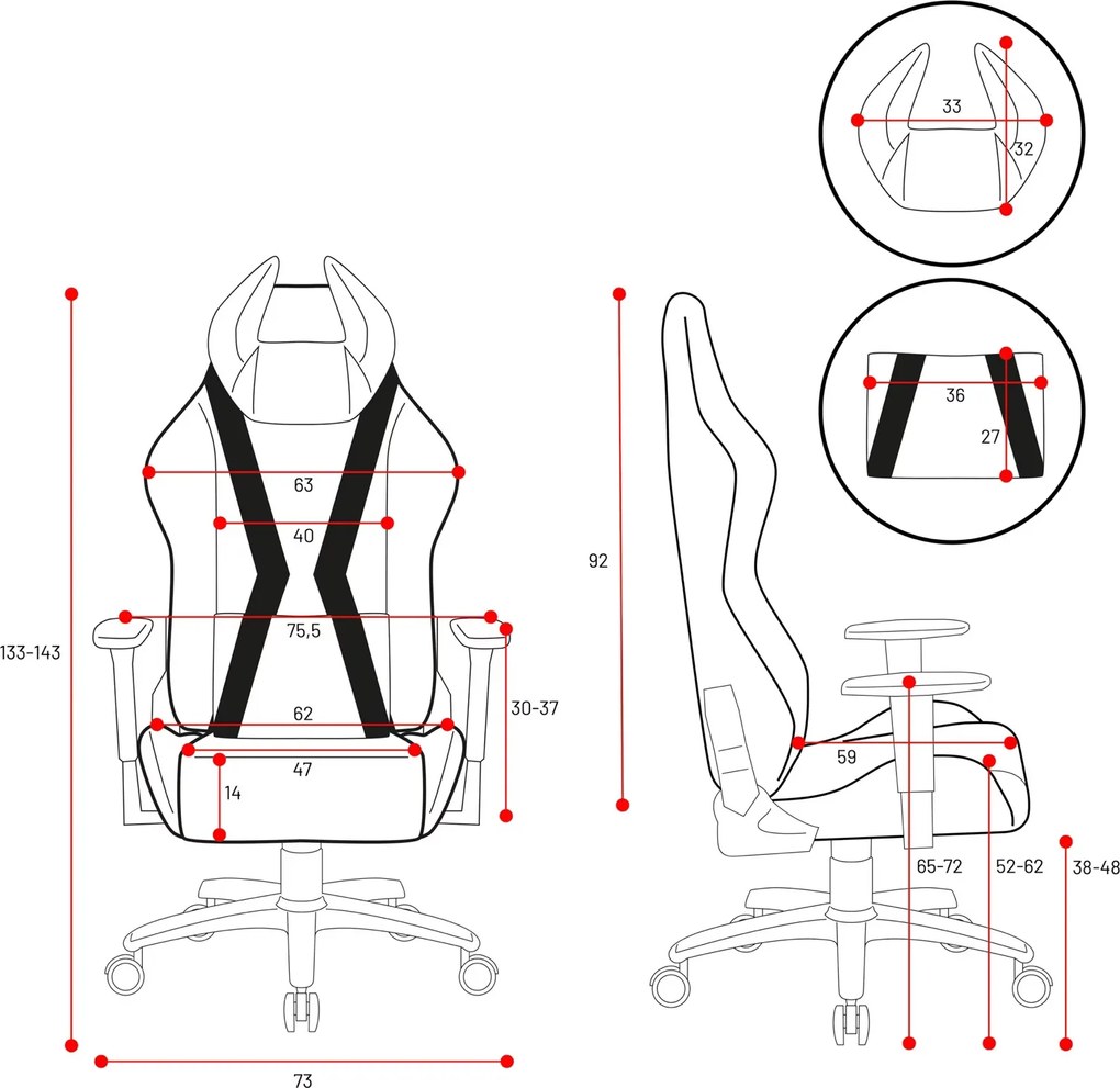 Fotel dla graczy Diablo X-Horn 2.0 King Size czarny