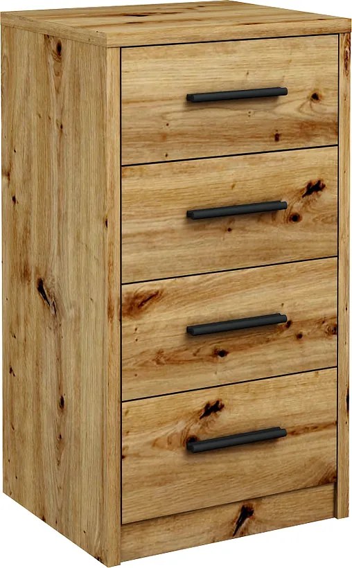 Wąska Komoda Z Szufladami Dąb Artisan P3-G68
