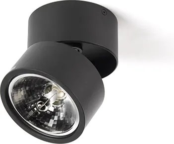 Nowoczesny reflektor czarny okrągły regulowany - Go Nine