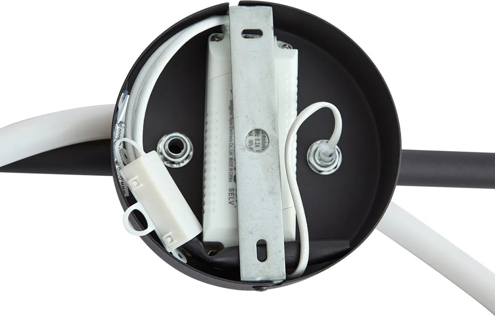 Nowoczesny kinkiet czarny z wbudowaną diodą LED z 3-stopniową regulacją - Twirl