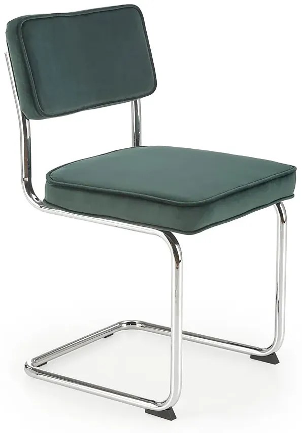 Zielone tapicerowane krzesło bauhaus - Radag