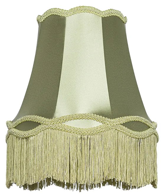 Abażur materiałowy zielony 30 cm - Granny Retro